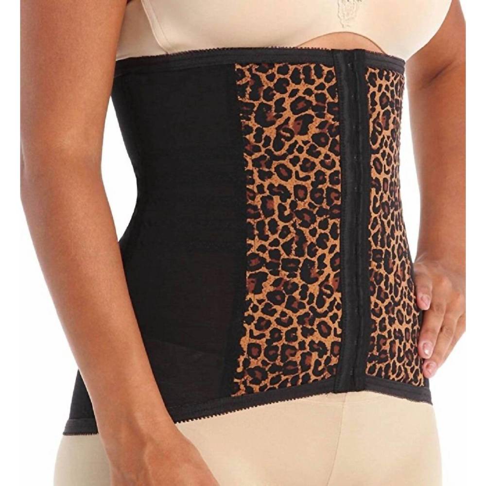 NEW RAGO shapette powermesh cincher plus shapewear in leopard